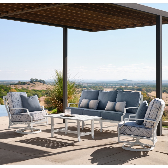 Woodard Seal Cove Sofa and Lounge Chair Patio Set - WD-SEALCOVE-SET3