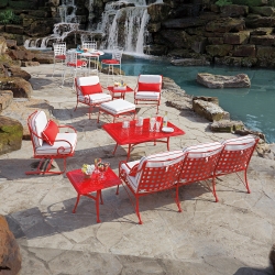 Woodard Sheffield Wrought Iron Sofa Patio Set - WD-SHEFFIELD-SET3