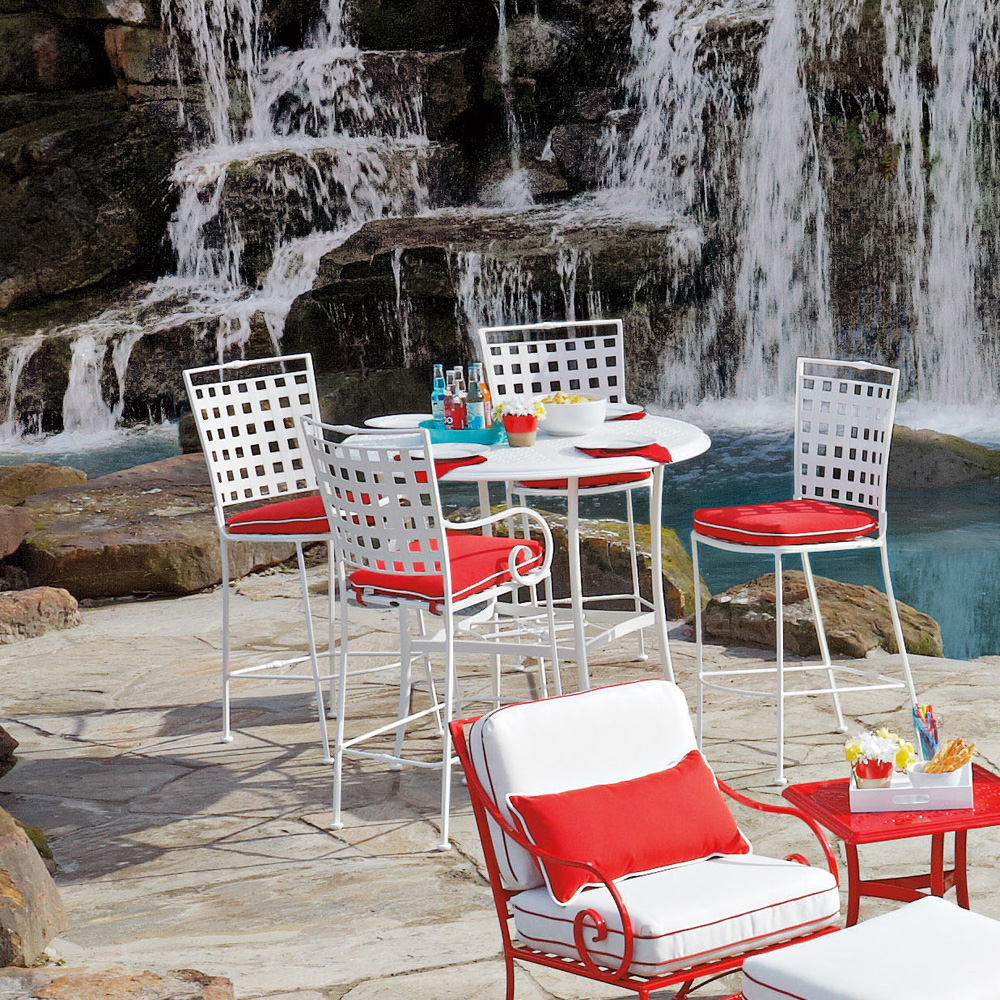 Woodard Sheffield Wrought Iron Patio Bar Set - WD-SHEFFIELD-SET4