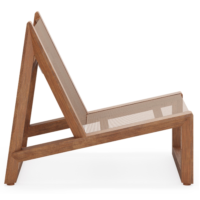 Sierra Baja Sling Lounge Chair Patio Set side