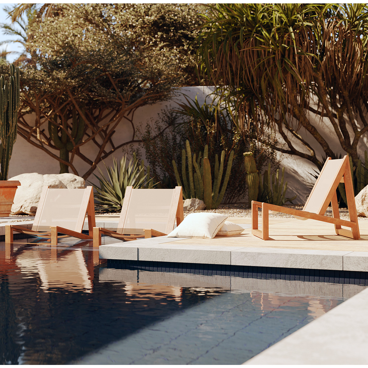 Woodard Sierra Baja Modern Lounge Chair Set - WD-SIERRA-SET4