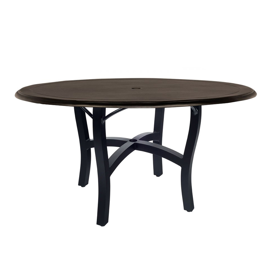 Woodard Solid Cast 48" Round Dining Umbrella Table with Carson Base - 5P4800-09248