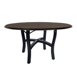 Woodard Solid Cast 48" Round Dining Umbrella Table with Carson Base - 5P4800-09248
