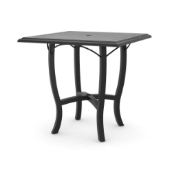 Woodard Solid Cast 36" Square Counter Height Umbrella Table with Carson Base - 5P5500-09236