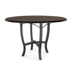 Woodard Solid Cast 48" Round Counter Height Umbrella Table with Carson Base - 5P5500-09248