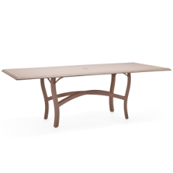 Woodard Solid Cast 70" x 60" Large Rectangular Dining Umbrella Table with Carson Base - 5P7200-09270