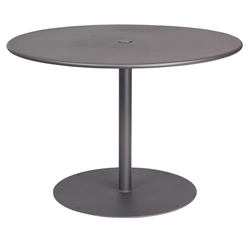 Woodard 42 Inch Round Solid Top Umbrella Table w/ Pedestal Base - 13L3RU42