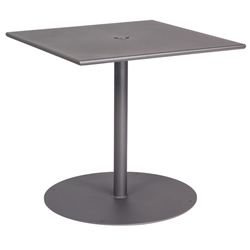 Woodard 30 Inch Square Solid Top Bistro Table w/ Pedestal Base - 13L3SD30