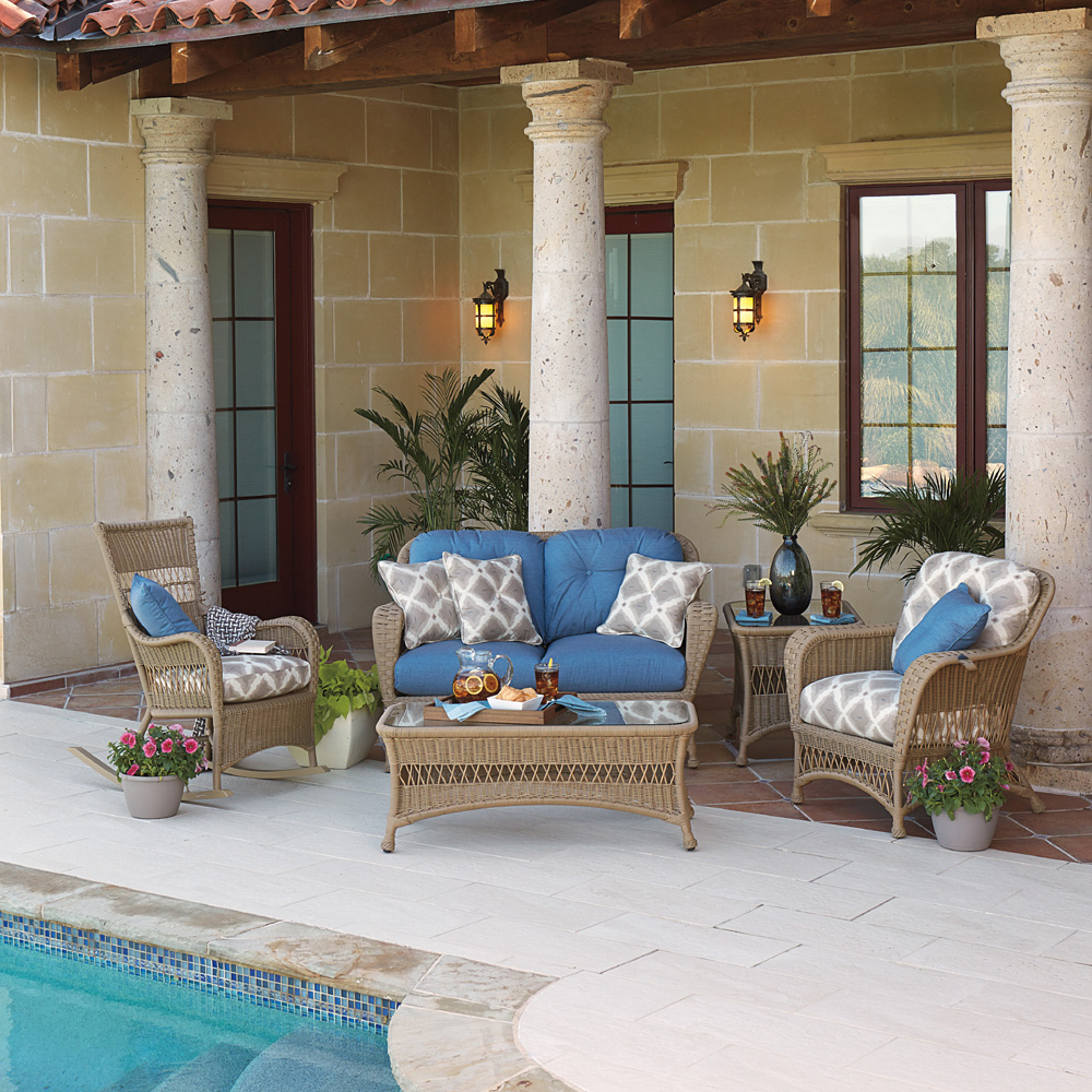 Woodard Sommerwind 5-Piece Wicker Patio Set - WD-SOMMERWIND-SET2