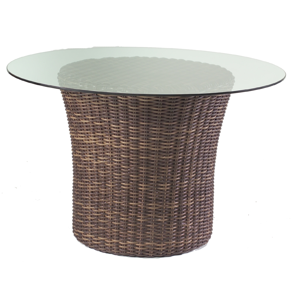 Woodard Sonoma 48 inch round Glass Top Dining Table - S561601