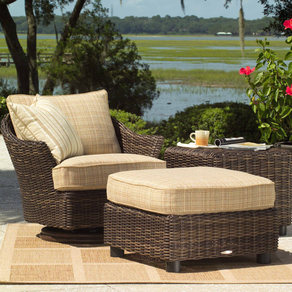 Woodard Sonoma 3 Piece Swivel Lounge Chair Set - WHITECRAFT-SONOMA-SET2