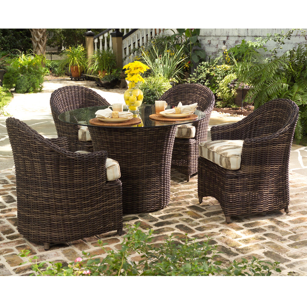 Woodard Sonoma 5 Piece Patio Dining Set - WHITECRAFT-SONOMA-SET4