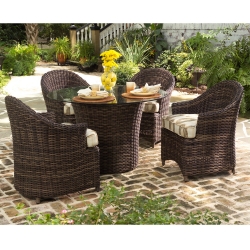 Woodard Sonoma 5 Piece Patio Dining Set - WHITECRAFT-SONOMA-SET4