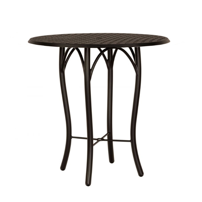 Woodard Thatch 36" Round Bar Height Umbrella Table with Tribeca Base - 5D6600-04936