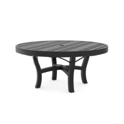 Woodard Tri-Slat 48" Round Umbrella Coffee Table with Carson Base - 5P5400-02648