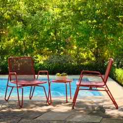 Woodard Turner Spring Lounge Chair and Side Table Set - WD-TURNER-SET4