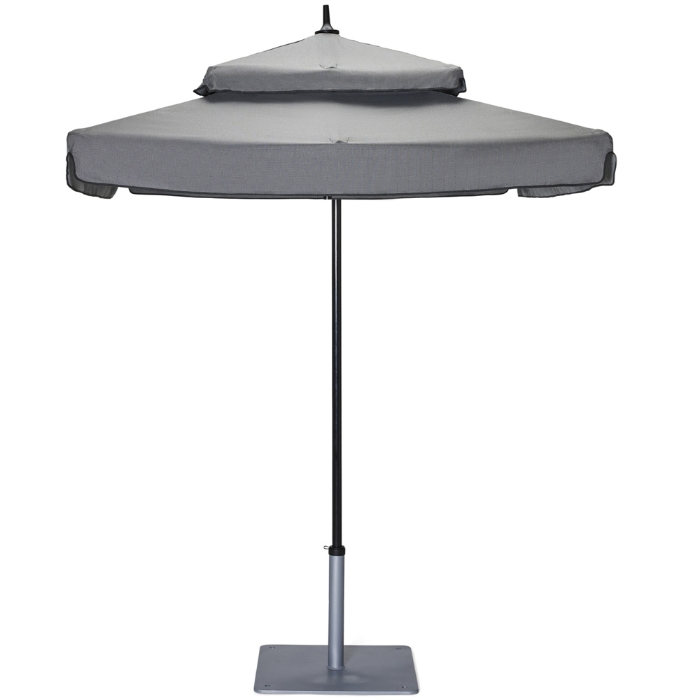 Woodard Canopi Duplici 6' Square Double Tier Umbrella with Sunbrella Marine Fabric - 6WDTPP