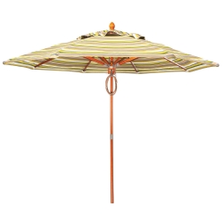 Woodard 9 Foot Teak Market Umbrella - 9821TW