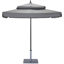 Woodard Canopi Duplici 9 Octagonal Double Tier Umbrella with Pulley Lift - 9WDTPPW