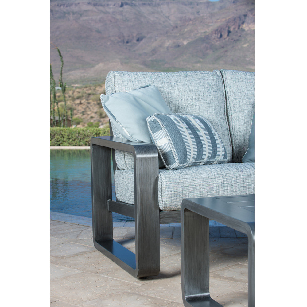 Vale Loveseat Aluminum Arm Detail