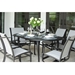 WILTSHIRE aluminum dining chair with sling seating