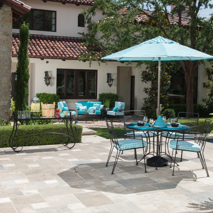 Custom color American wrought iron furniture