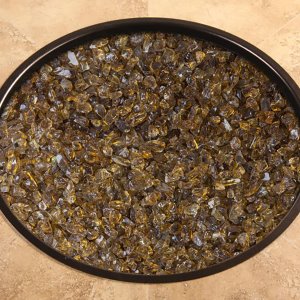 Amber Crushed Fire Glass - 4 Kits