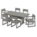 Edge Modern Outdoor Dining Set for 6 - PWS717-1